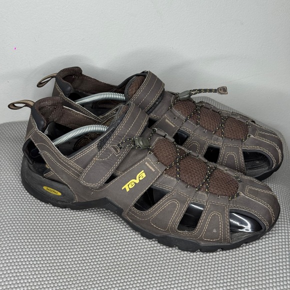 Teva Sandals Forebay Sport Hiking Outdoor Fisherman 1001116 Sz 12 Men's‎ Brown - Picture 1 of 9